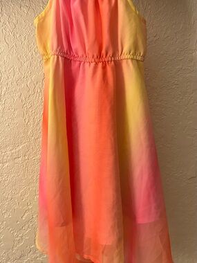 H&M Girls Pink, Orange & Yellow Ombre Halter Sundress